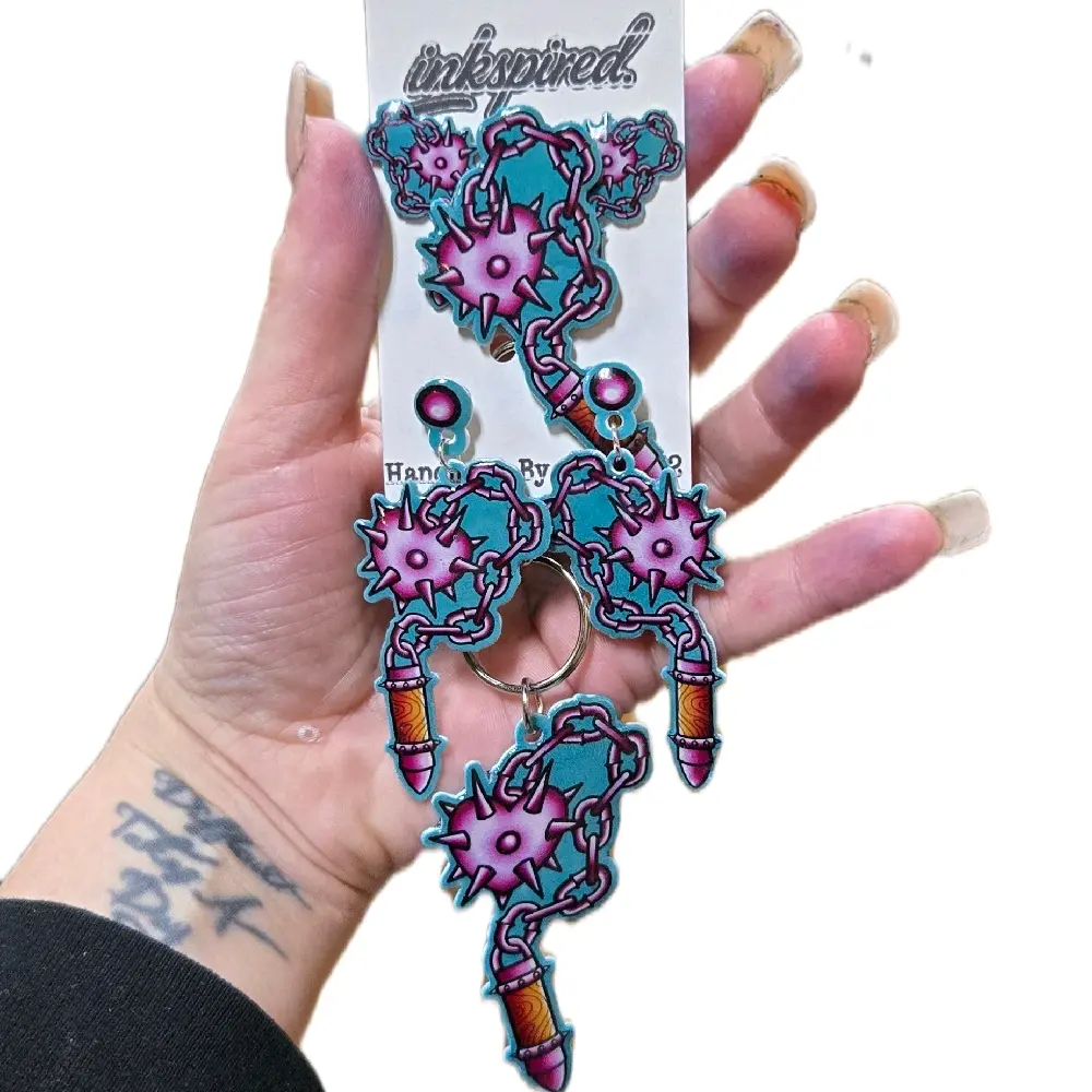 Inkspired Custom "Love Hurts" Themed Handmade Jewelry Accessory Set with Recycled Plastic by @miztat2