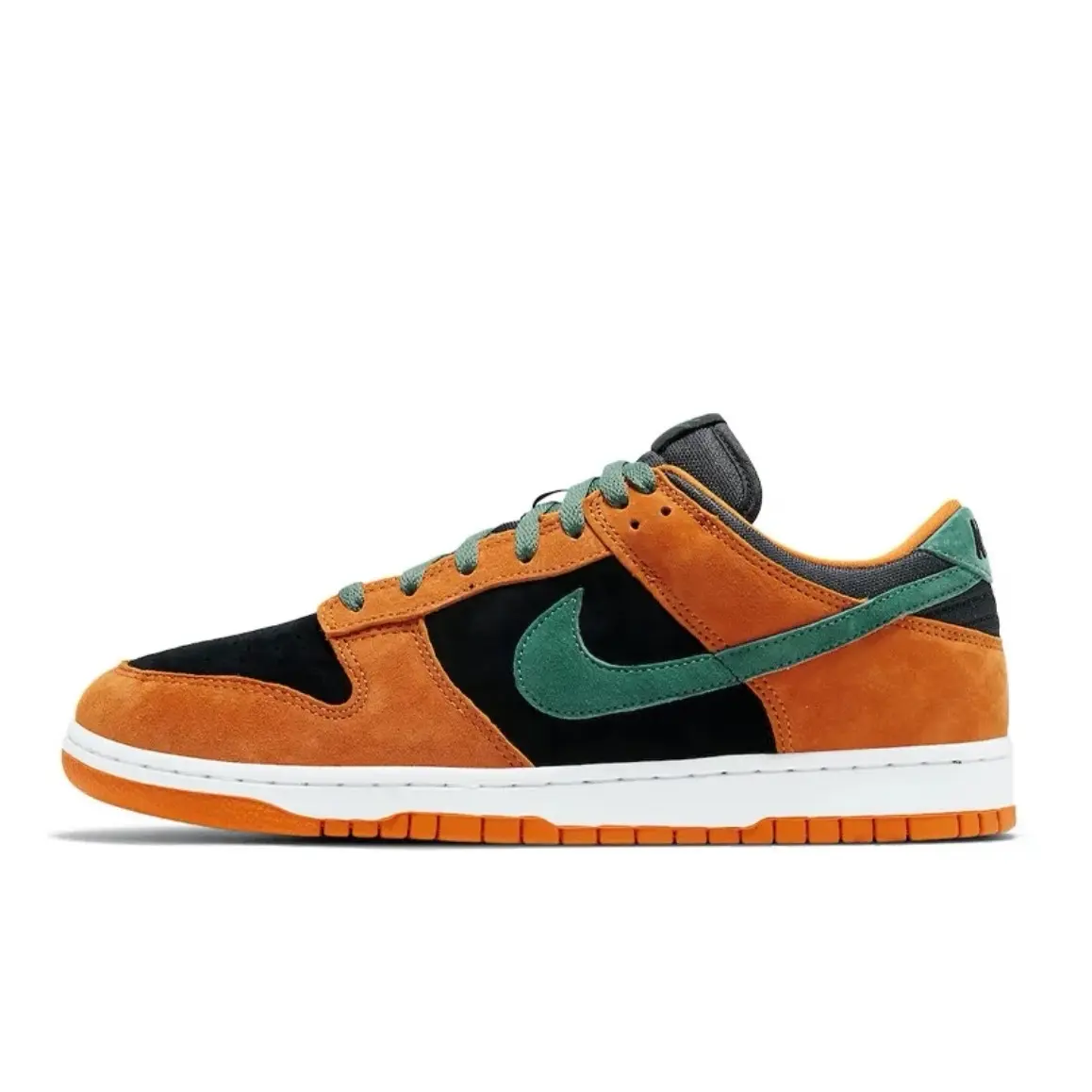 Nike Dunk Low Retro SP Ceramic Orange-Green-Black Men’s Suede Lace-Up Casual Trainers - Retro Look, Bold Colors, Casual Fashion Sports Footwear