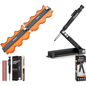 Multi-function Scribing Tool- Construction Pencil Gauge Tool-Unlimited Connection Precisely Copy Irregular Shape Duplicator (2 Pieces) Deep Hole Pencil