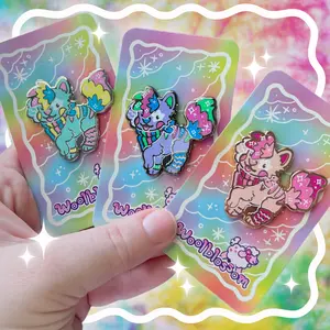 Silly Sparkle Dog ~ Enamel Pins