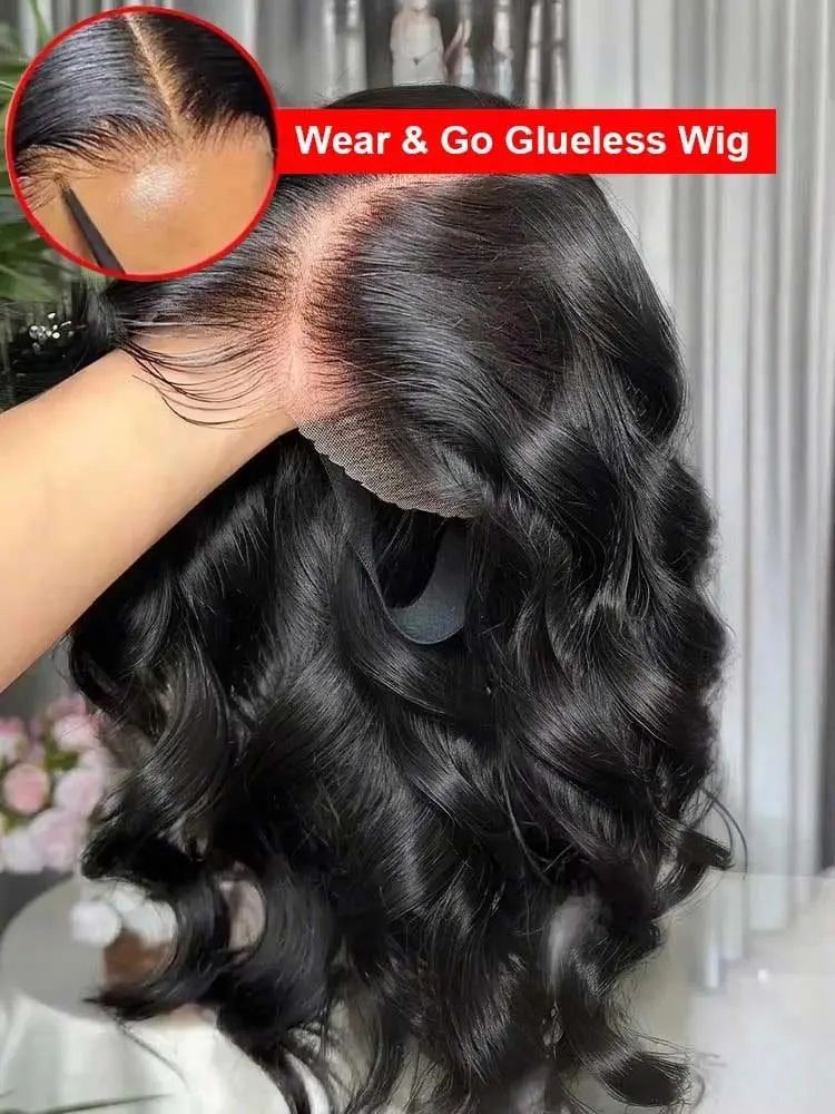 Wear And Go Glueless Wigs Body Wave Human Hair Wigs 30 32 Inch 180% Pre Cut 13X6 Wet and Wavy HD Lace Frontal Wigs For Women Ready To Wear 6x4 7x5 Lace Closure Wig Pre Plucked SummerVibes