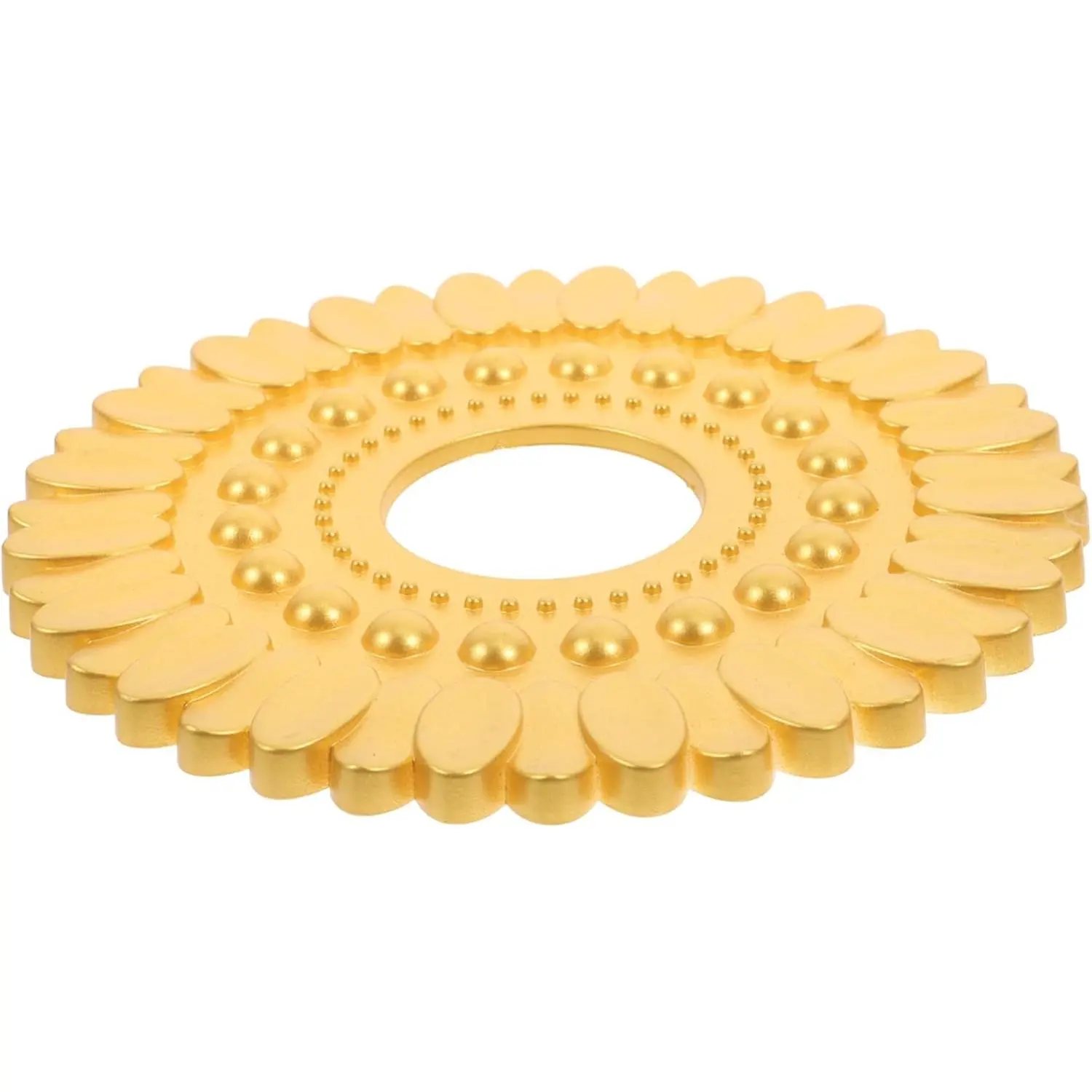 Decorative Ceiling Medallion Realistic Material Easy DIY Installation Ceiling Light Plate Wall Decor