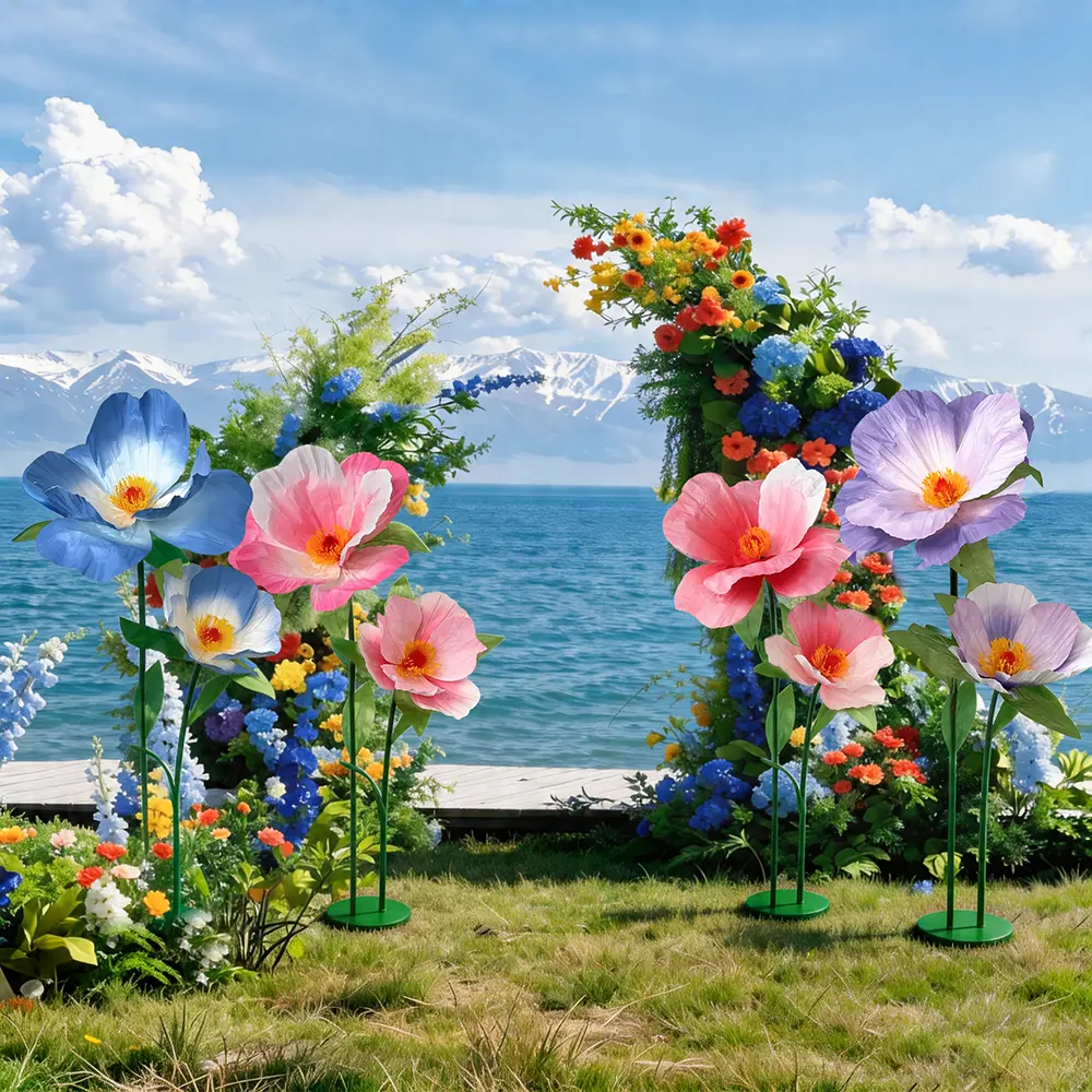 Giant Artificial Flowers - Multi-Purpose Home, Outdoor Decor for Wedding Aisle Signage, Women’s Clothing Store Displays