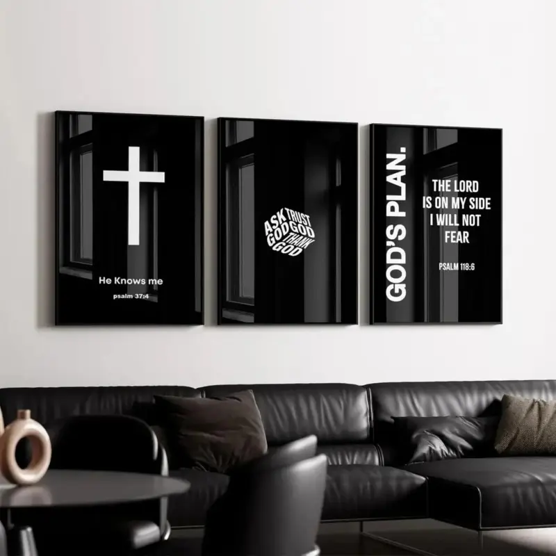 (3 Piece Set) God Religion Son Of God Jesus Cross Holy Light Whitepaper Poster HD Quality Poster Wall Art Canvas Painting Study Room Wall Decor Frameless Modern Home Decoration Art Print Religious Wall Art