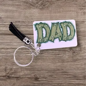 Sublimation Metal Keychains with tassel
