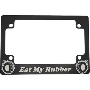 Eat My Rubber Motorcycle License Plate Frame
