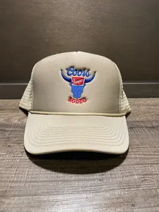 Trucker Rodeo Banquet with Rope on Beige Snapback Hat