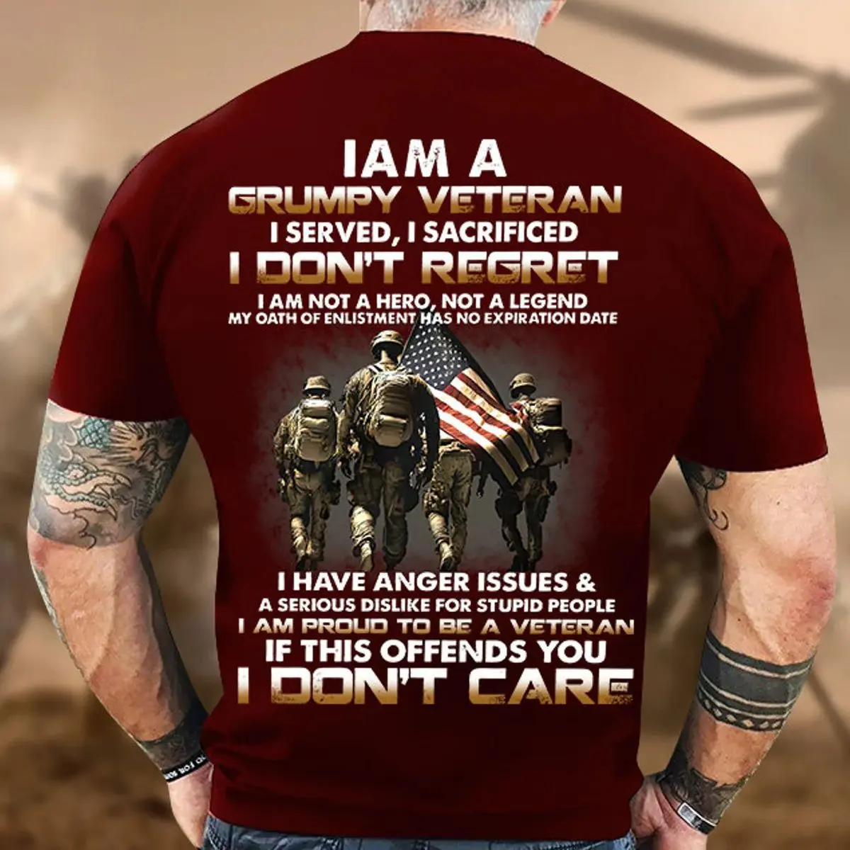 Grumpy Veteran Tshirt, Unisex Regular Fit Crewneck Tee, Patriotic Military Sweatshirt, Veteran Gift Idea, Veterans Day Tee, Classic Streetwear, Proudly Served Veteran Shirt, Us Army Hoodie