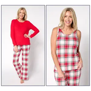 MUK LUKS Regular Sweater Knit & Ribbed Knit 3-Pc Pajama Set