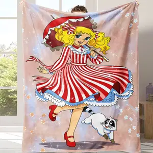 Countdown Sale! Anime Candy Blanket, A warm nap blanket throw blanket Office, sofa compatible, big fluffy blanket，Ideal Christmas Birthday Gift for Friends