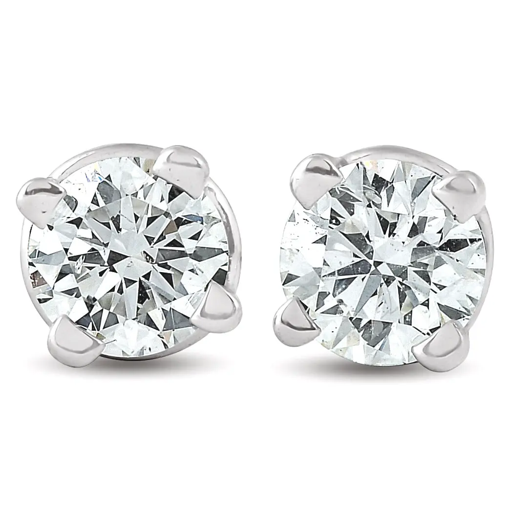 1/4 Ct TW Diamond Studs 14k White Gold Lab Grown