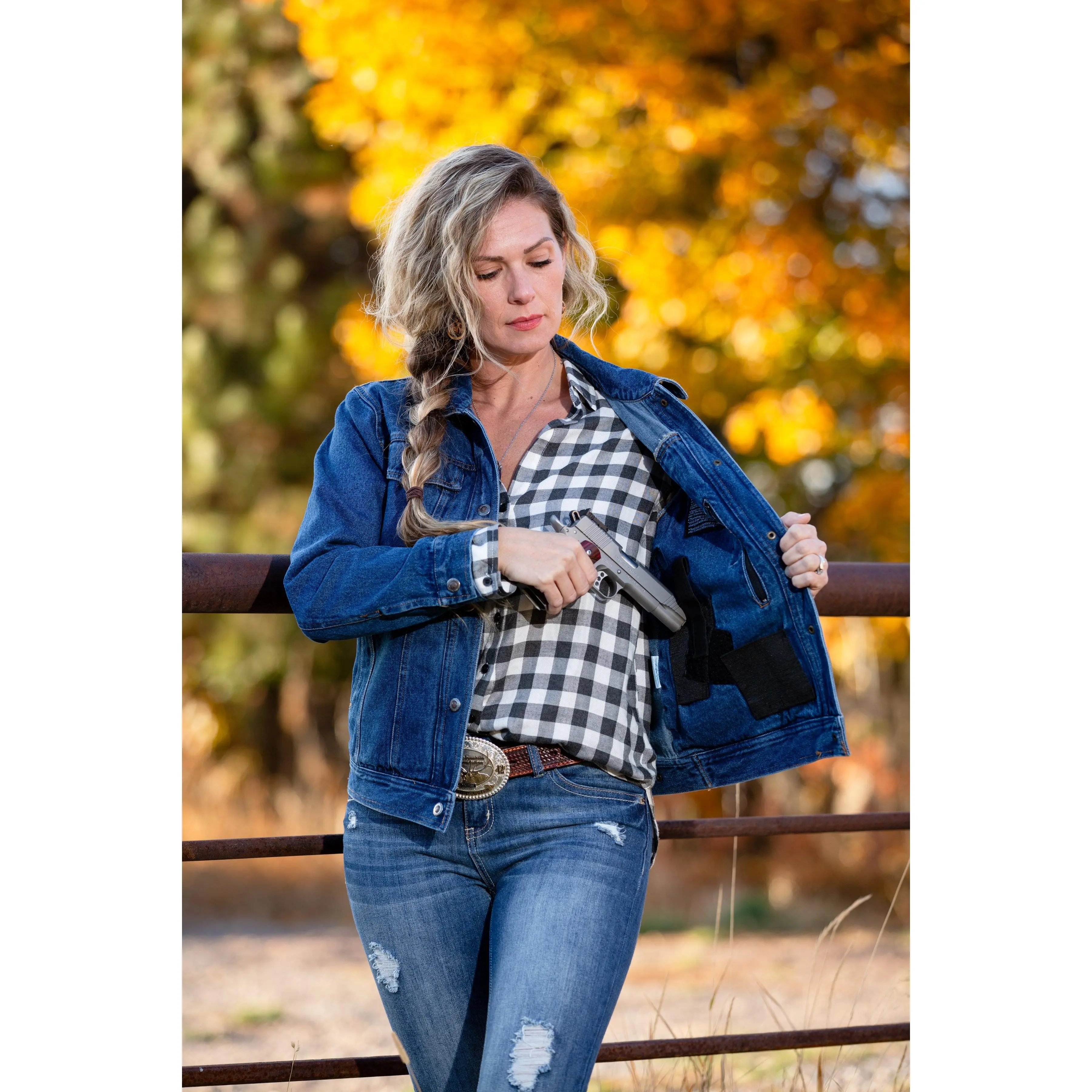 Women's Denim Concealed Carry Jacket