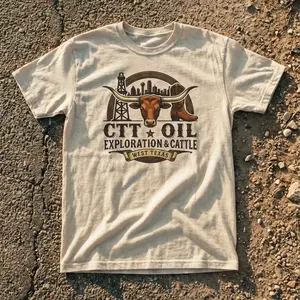 CTT Oil Exploration & Cattle T-Shirt, Oilfield Ranch Graphic, Landman Tee, Unisex, Tops