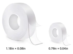 Heavy Duty (9.85FT + 3.28FT), Nano Double Sided Gel Tape, Clear Mounting Adhesive Tape for Picture Hanging, Wall Mounting, Home DIY, Strong Adhesive Strips for Wire Management and Multi-Scene Use