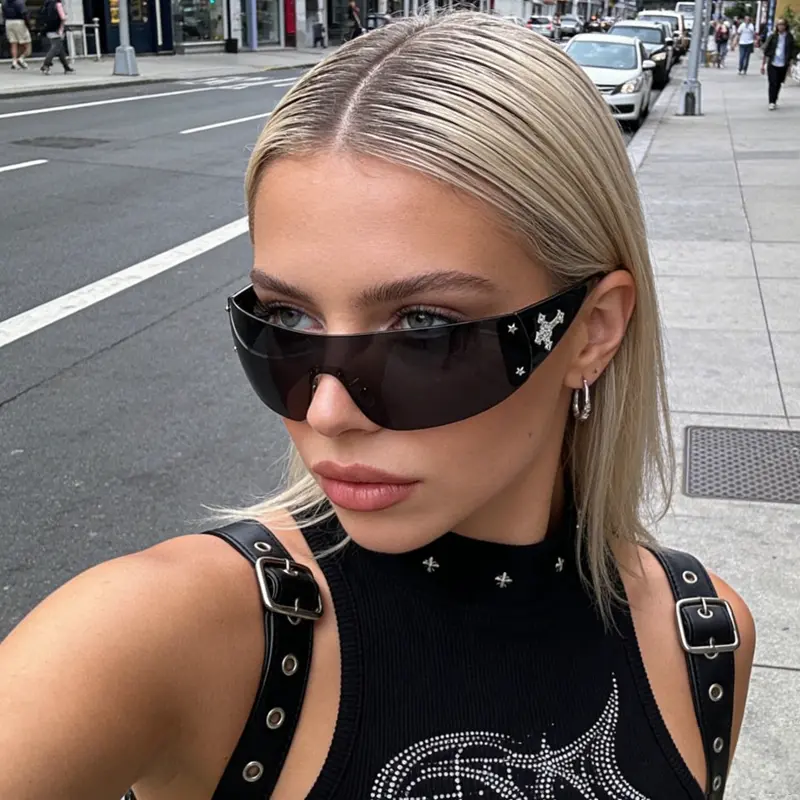 Women Oval Sunglasses, 90s Y2K Retro Vintage Style, UV400  display picture 1