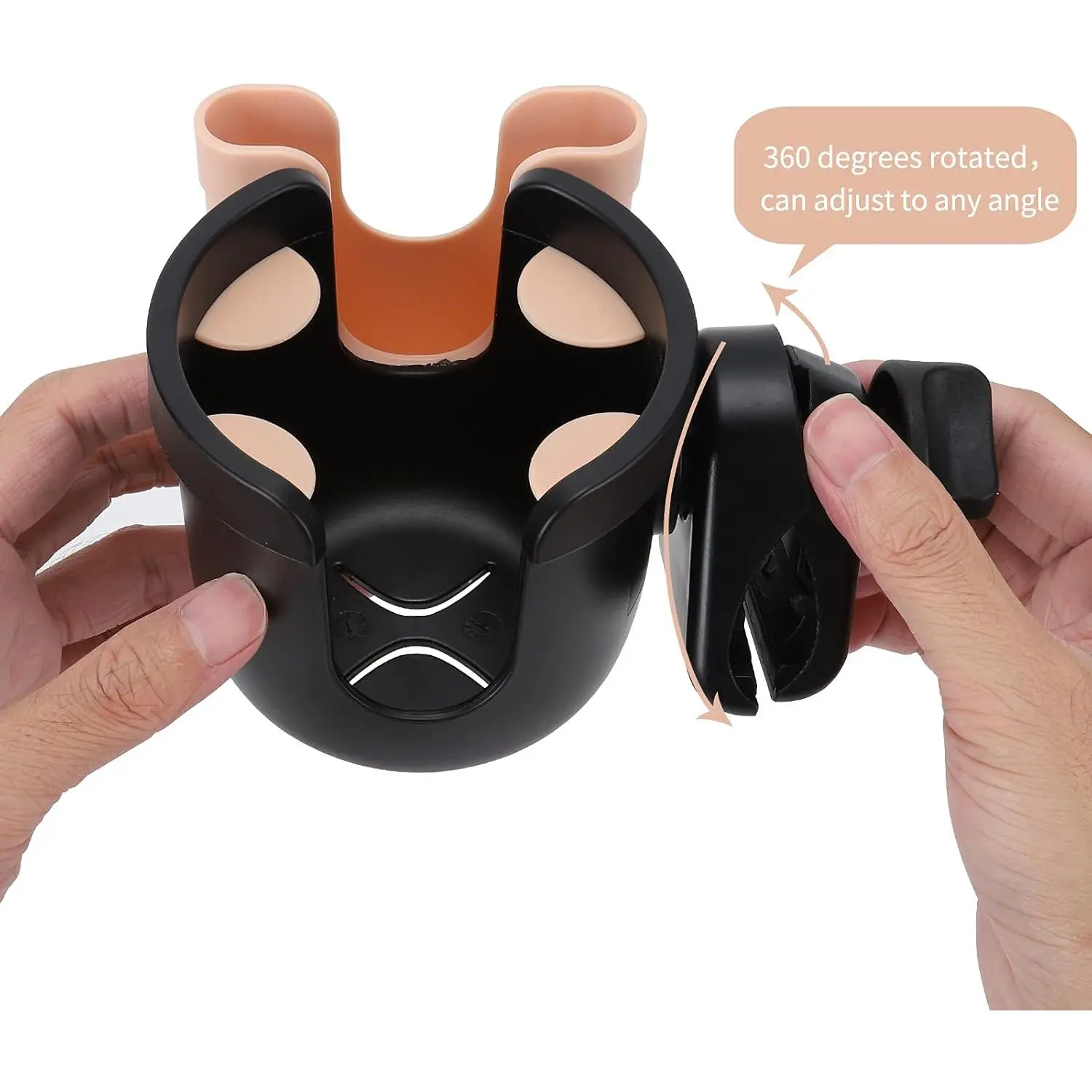 Stroller Cup Holder with Phone Holder, Bike Cup Holder, Universal Cup Holder for Uppababy Nuna Doona Strollers, 2-in-1 Cup Phone Holder for Stroller Bike Wheelchair Walker Accessory Stroller Cup Holder with Phone Holder, Bike Cup Holder, Universal Cup Holder for Uppababy Nuna Doona Strollers, 2-in-1 Cup Phone Holder for Stroller Bike Wheelchair Walker Accessory