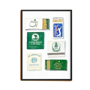 Vintage Golf Course Matchbook Watercolor Print, A Timeless Tribute to Golf’s Iconic Courses, UNFRAMED Artistic Decor Poster Room Decoration Ornaments Wall