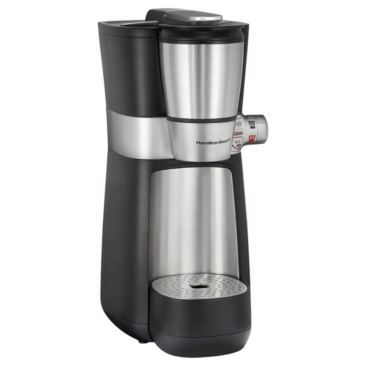 Hamilton Beach 6038662 16 oz Cold Brew & Hot Coffee Maker, Black & Silver