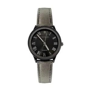 Tahari Women's Gunmetal Stainless Diamond Accent Watch