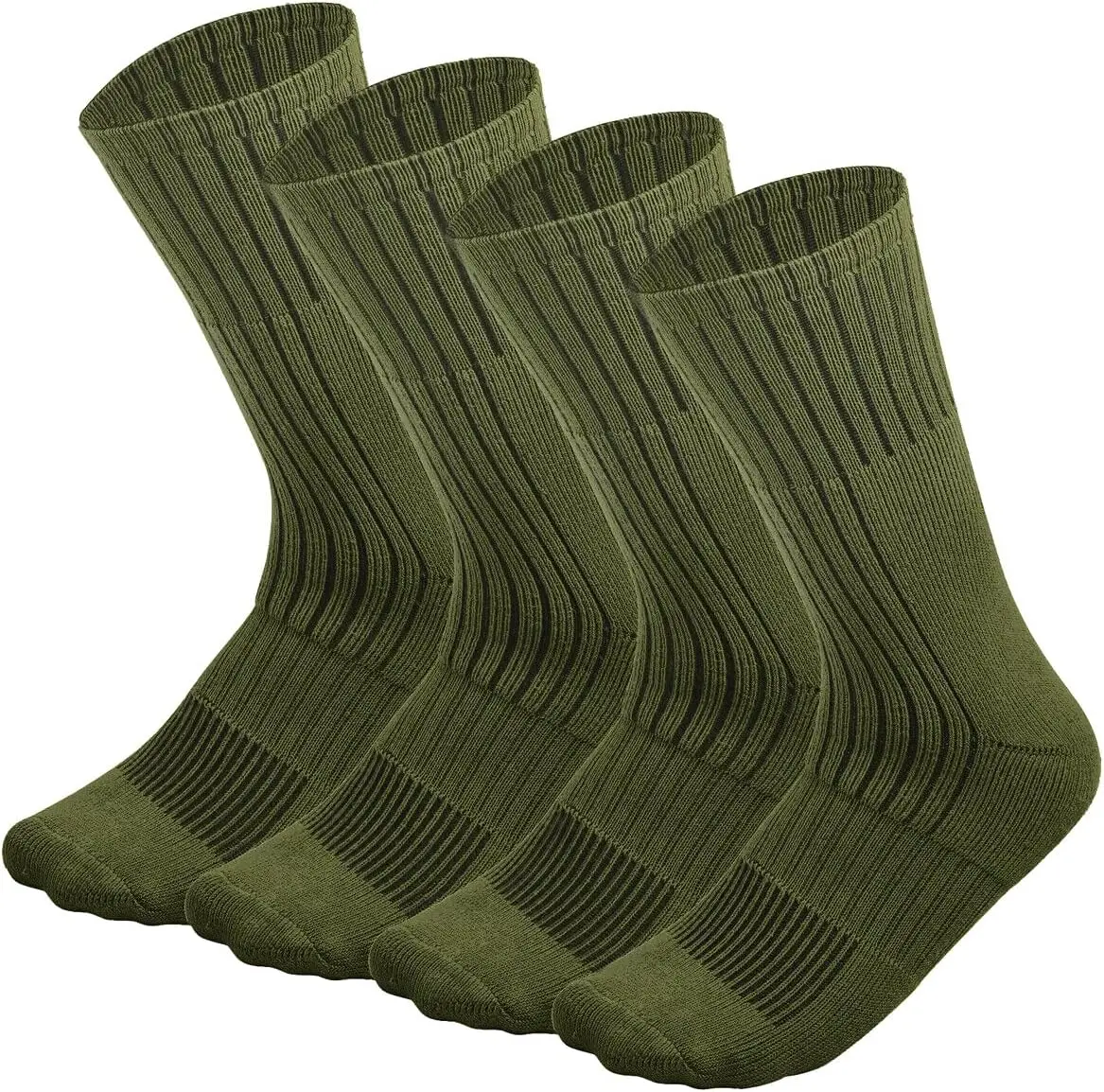Falari US Army Military Boot Socks Combat Trekking Hiking Policemen Firefighter Security Guard Out Door Activities Socks - 4 Pack