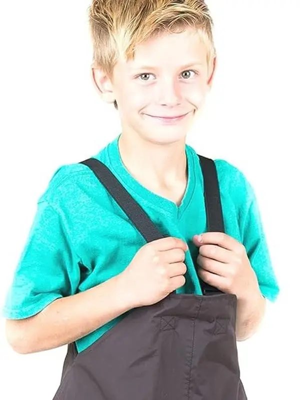 Suse's Kinder Tough Nylon Rain Overall Pants for Children. Sizes for Ages 1 Through 8