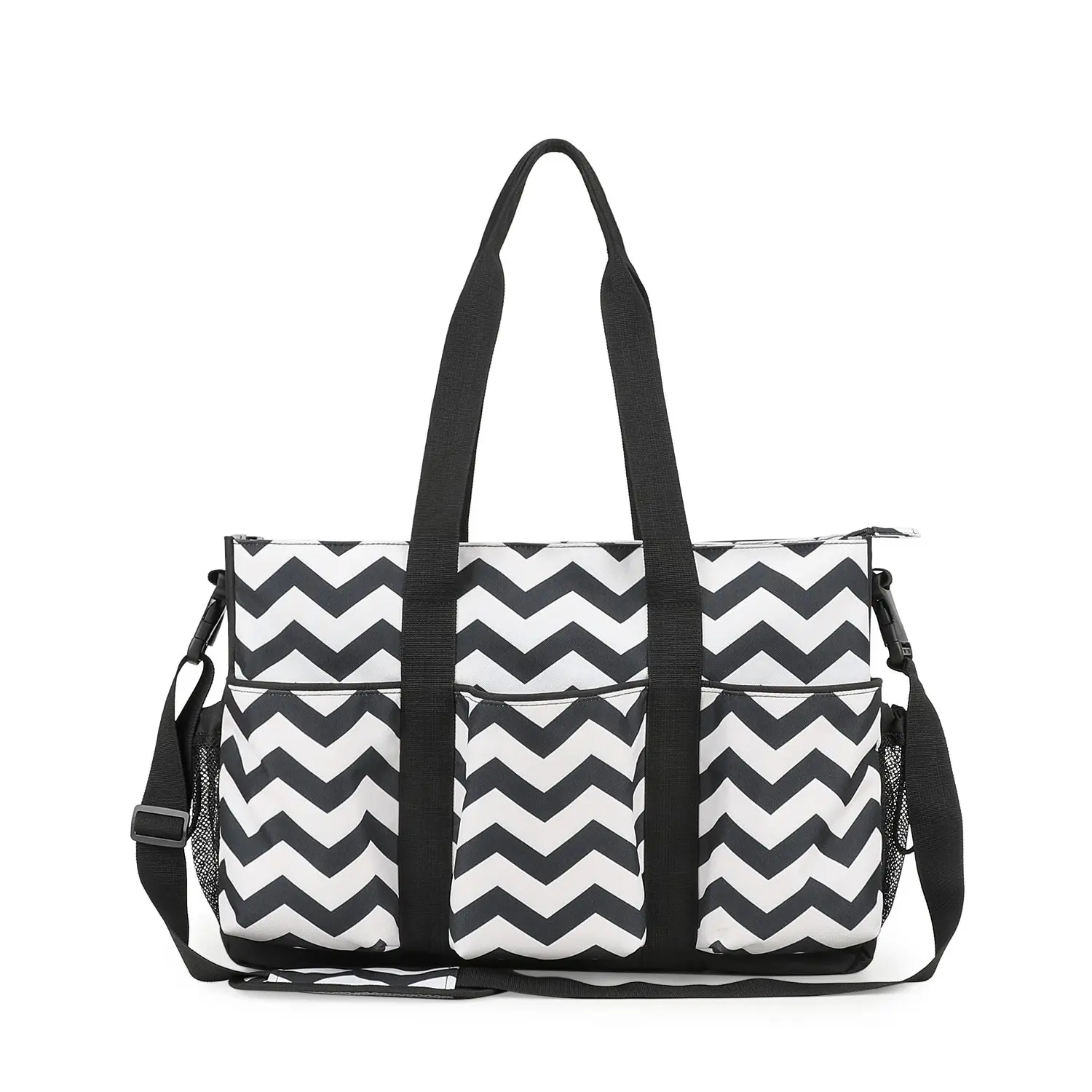 Classic Wave Crossbody Baby Bag, Outdoor Waterproof Mommy Bag, Multi-Pocket Diaper Bag, Maternity Nappy Holder, Stylish & Practical