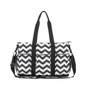 Classic Wave Crossbody Baby Bag, Outdoor Waterproof Mommy Bag, Multi-Pocket Diaper Bag, Maternity Nappy Holder, Stylish & Practical