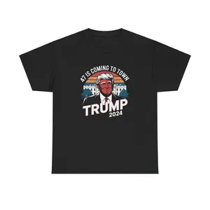 Trump 47 is Coming Unisex Heavy Cotton Tee, Political Graphic T-Shirt, Trump Supporter Clothing, Republican Apparel, Election Day Shirt