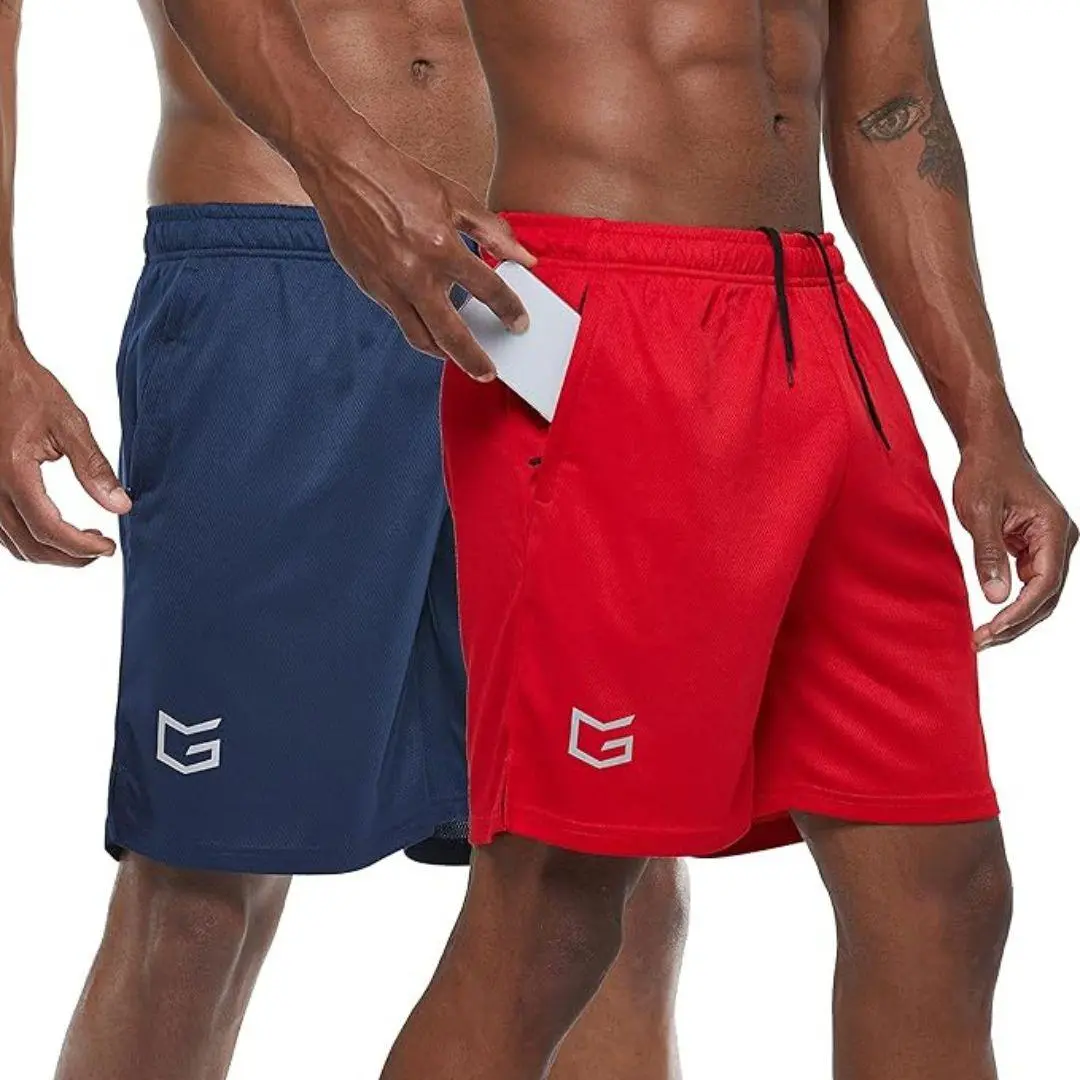 Navy Blue+Red Shorts