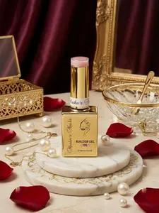 Maika's Builder Gel in Bottle 04 Soft Pink for Perfect Application - Natural aperient  Finish & Easy Application Polygel Nail Kit Cosmetic Crystal
