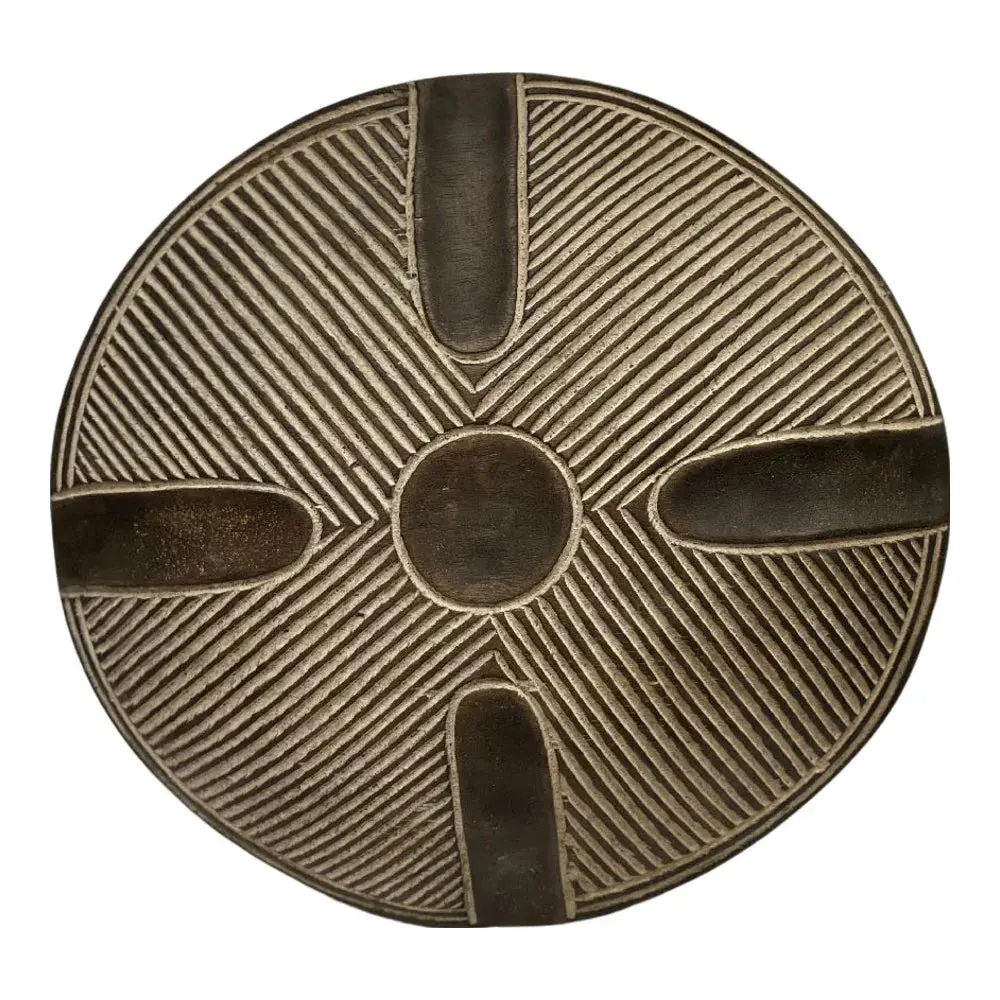 Vintage African Wooden Tribal Shield