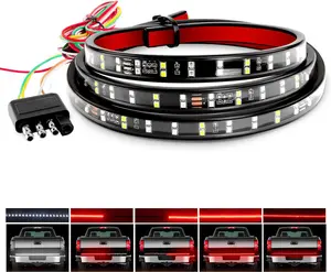 Nilight 60" Truck Tailgate Light Bar Double Row LED Flexible Strip Running Turn Signal Brake Reverse Tail Light,Red/White,No-Drilling nilight truck High Brightness Car LED Tail Light Strip High Brightnes  dealsforyoudays