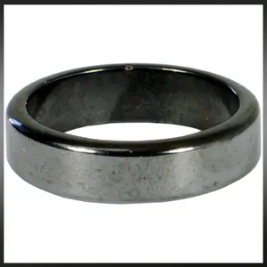 Hematite Ring Plain Band Magnetic - Oops, it broke!!
