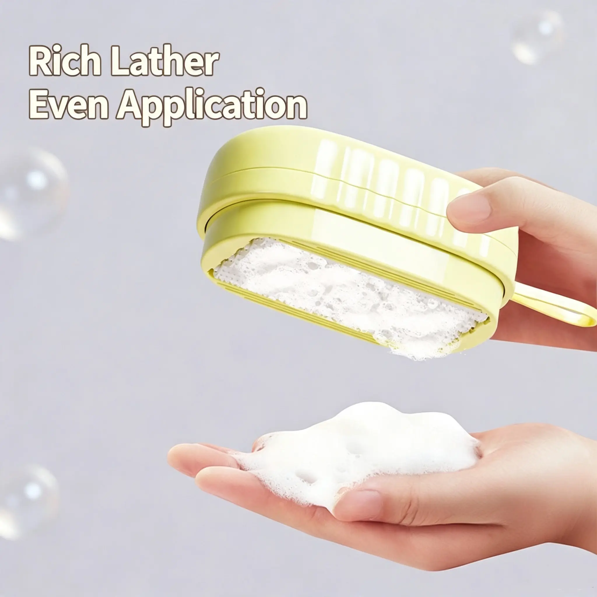 Multifunctional Press Liquid Dispensing Clothes Cleaning Brush, Soft Roller Laundry Scrub Brush Rich Foam, Gentle for Underwear Fabric, Detachable Washable Clothes Cleaner Brush with Hanging Rope for Household Garment Stain Cleaning