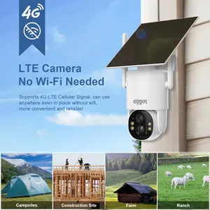 Solar Wireless WiFi Security Outdoor Camera For Home with Spotlight, PIR Motion Detection, Color Night Vision, and Two-Way Talk