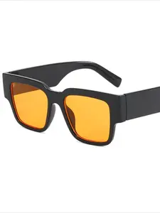 Fashionable Tinted Lens Sunglasses, Trendy Casual Rectangle Frame Sunglasses for Everyday Use, Fashion Accessories for Outdoor Activities, Fashionable Frames Sunglasses