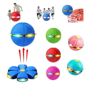 Random 3 Counts Light-Up Colors Transforming Children's Bouncing Ball,Magic Metaball, Magic Flying Saucer,Bouncy Ball,Kids Toy Ball,Parent-Child Interaction