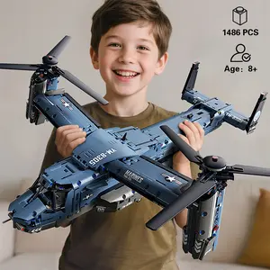 A1 Osprey Fighter Building Block Assembly 1486 PCS - Perfect Holiday Gift for Kids in Color Box & Mail Order Box - Creative Play & Imagination Enhancer