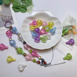 15/30pcs UV Acrylic Colorful Hot Air Balloon Beads, Fun DIY Supplies for Phone Chains, Keychains, Necklaces, Creative Arts and Crafts