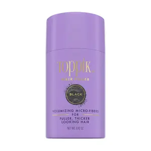 Toppik Hair Filler Black 0.42 oz Natural Micro-Fibers for Thicker Fuller Look Instant Volume Coverage for Thin Hair