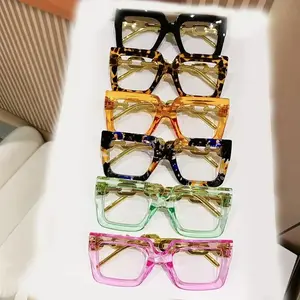 6 Pairs Leopard Print Blue Light Blocking Reading Glasses Set, Fashion Frame Design, HD Lenses, Lightweight Durable Comfortable Fit