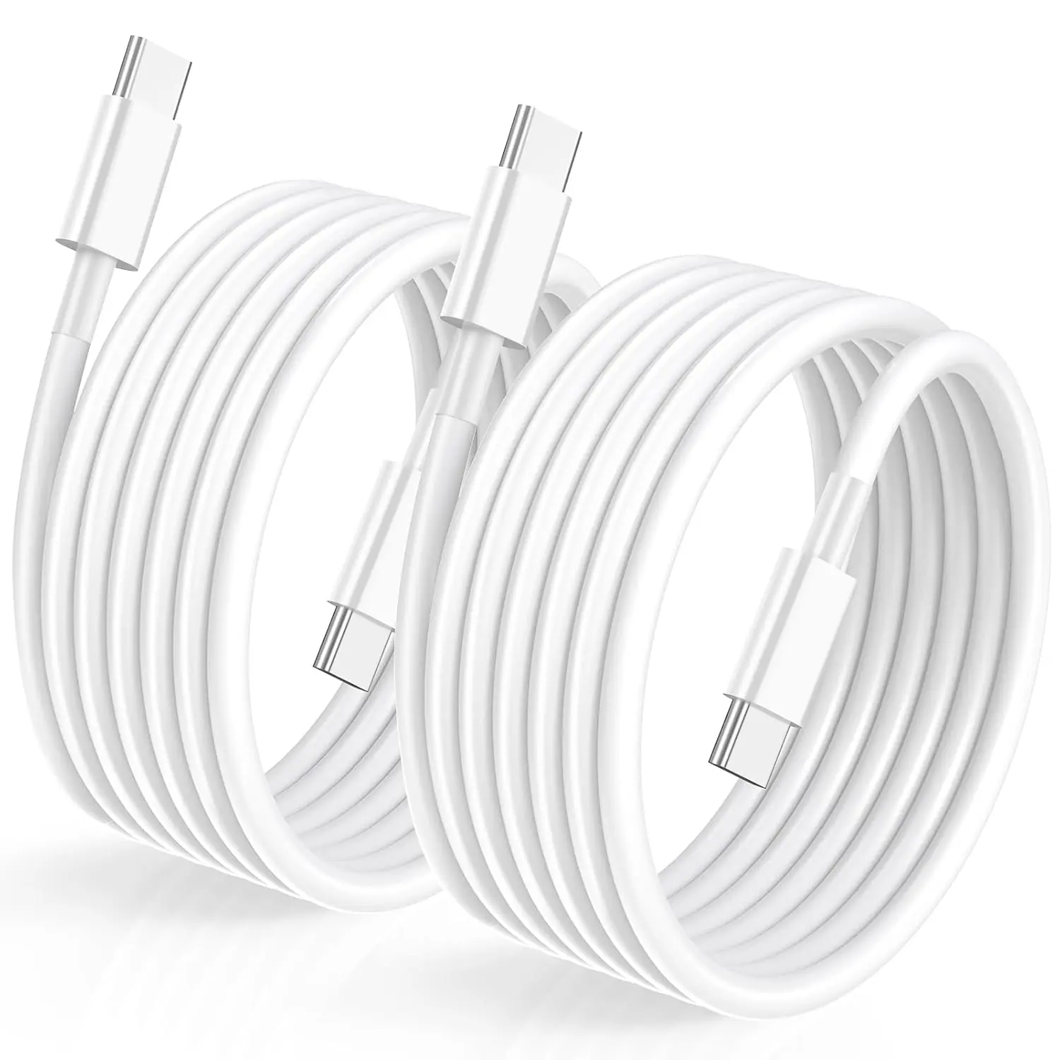 100W USB C to USB C  10FT USB C Charger  2Pack USB C Cord   USB Type C Compatible with  16/15//Android////MacBook/iPad and other USB-C port devices