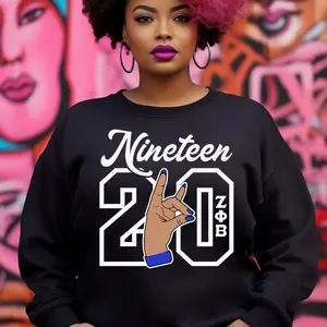 Zeta Phi Beta Sweatshirt. Zeta 1920 Sweatshirt. Zetas, ZPhiB, Finer Women.