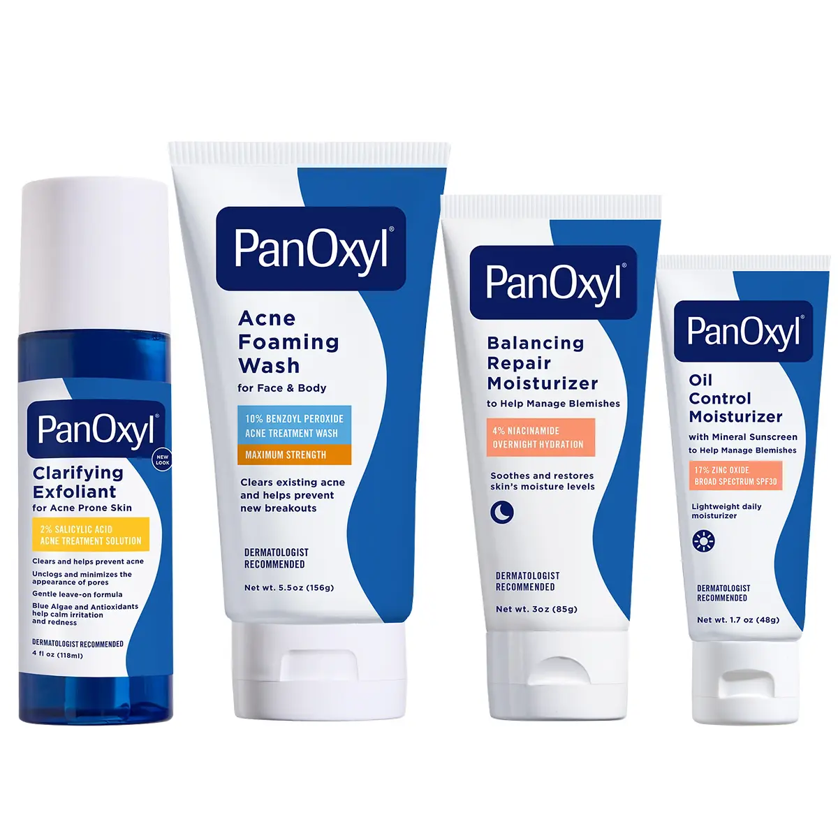 Facial cleanser+Exfoliating water+PM+AM