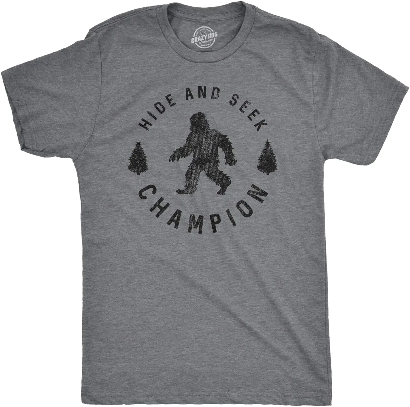 Hide and Seek Champion Funny Bigfoot Graphic Tee