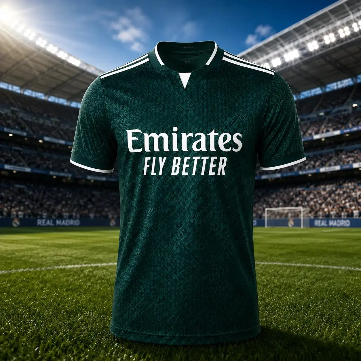 Unisex Real Madrid 2026-27 Away Replica Soccer Jersey - Green, Breathable, Quick-Dry Fan Jersey for Sports Collectors