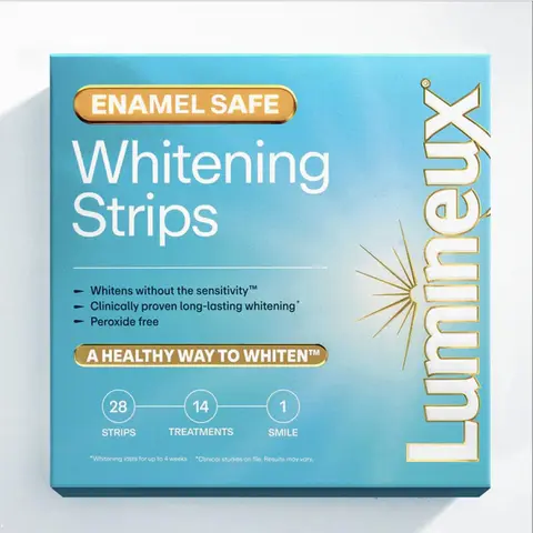Lumineux Teeth Whitening Strips 14 Treatments Mineral Salt Peroxide Free Enamel Safe Whitening Without Sensitivity Dentist Formulated Clinically Proven Oral Essentials Inc