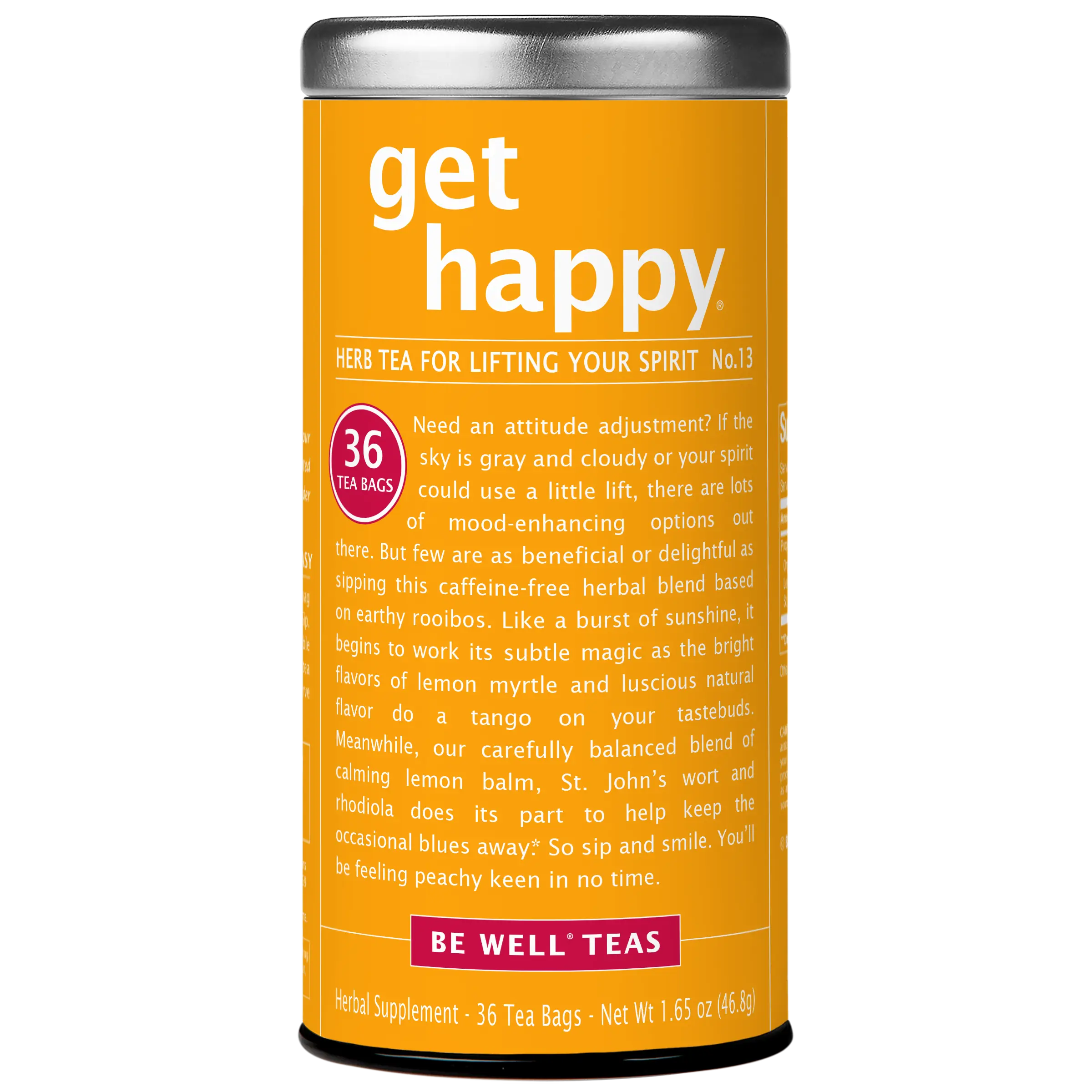 The Republic of Tea Get Happy No. 13 Lifting your Spirits Tea, No Caffeine, 36 Tea Bags