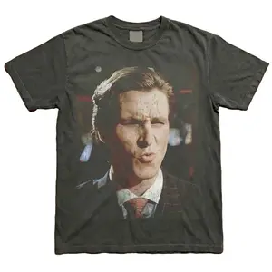 DTG Comfort Color C1717 Patrick Bateman Funny Unisex Graphic T-Shirt Vintage American Psycho Sigma Male Tee, Meme Shirt, Gift for Men, Gift for Women, Crew Neck T-shirt
