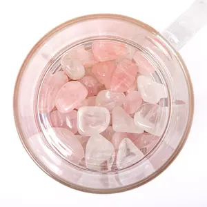 Rose Quartz and Clear Quartz Crystal Infused Glass Mug